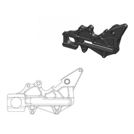 BRAKE CALIPER RELOCATION ADAPTER OVERSIZE 240MM BLACK