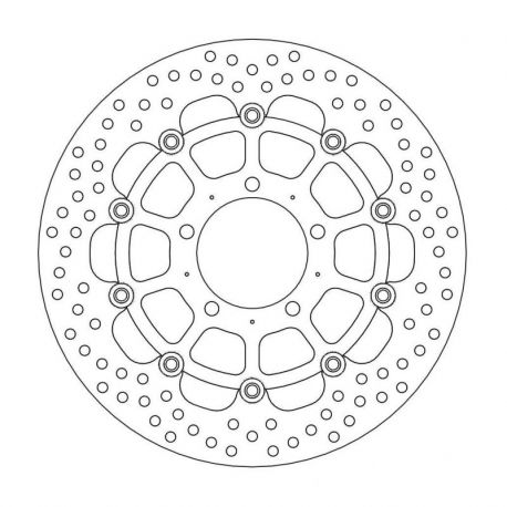 BRAKE ROTOR FLOATING HALO ROUND BLACK