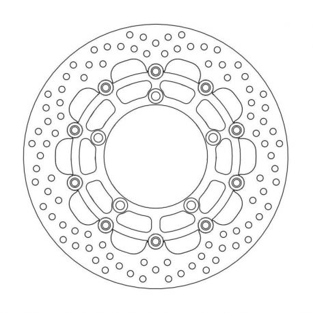 BRAKE ROTOR FLOATING HALO ROUND BLACK