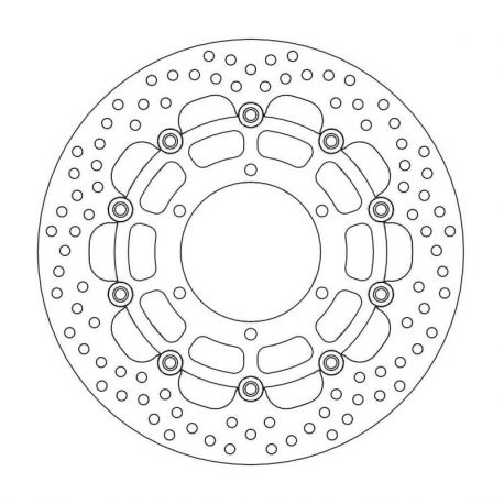 BRAKE ROTOR FLOATING HALO ROUND BLACK