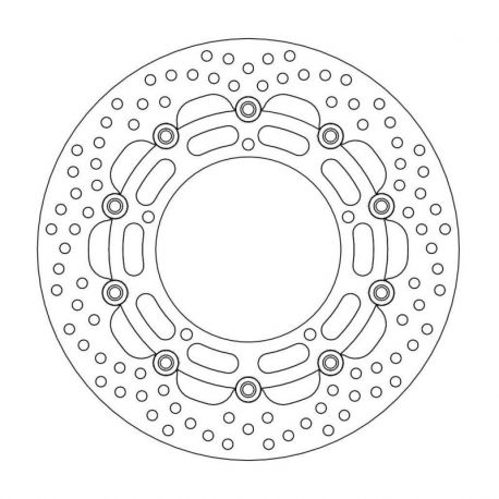 BRAKE ROTOR FLOATING HALO ROUND BLACK