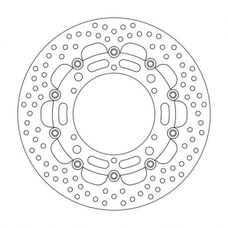 BRAKE ROTOR FLOATING HALO ROUND BLACK