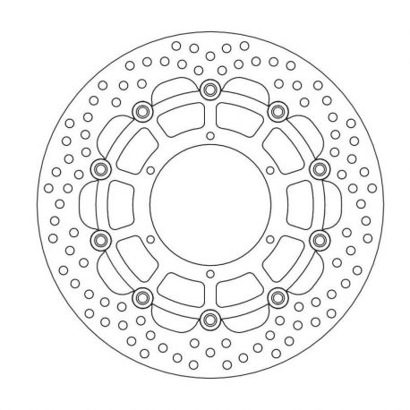 BRAKE ROTOR FLOATING HALO ROUND BLACK