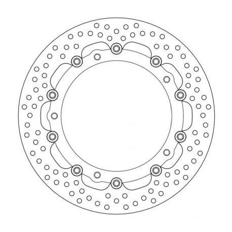 BRAKE ROTOR FLOATING HALO ROUND BLACK