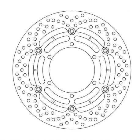 BRAKE ROTOR FLOATING HALO ROUND BLACK