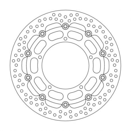 BRAKE ROTOR FLOATING HALO ROUND BLACK