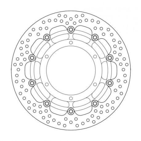 BRAKE ROTOR FLOATING HALO ROUND BLACK