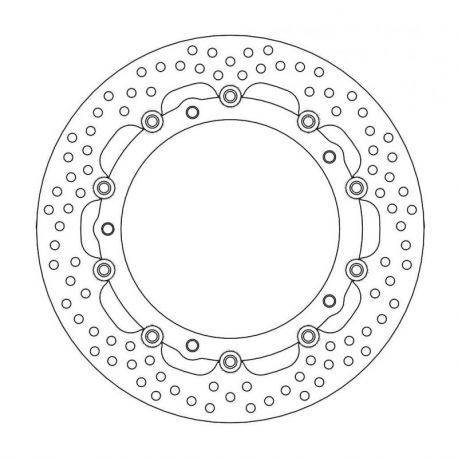 BRAKE ROTOR FLOATING HALO ROUND BLACK