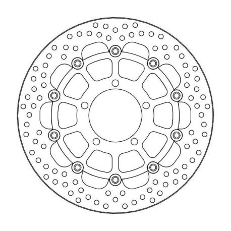 BRAKE ROTOR FLOATING HALO ROUND BLACK