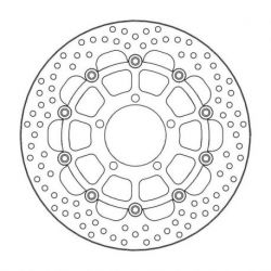 BRAKE ROTOR FLOATING HALO ROUND BLACK