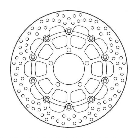 BRAKE ROTOR FLOATING HALO ROUND BLACK