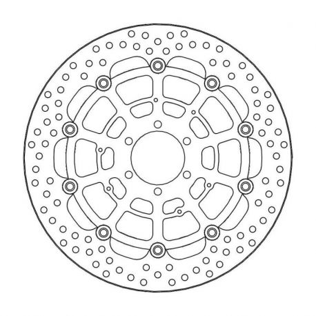 BRAKE ROTOR FLOATING HALO ROUND BLACK