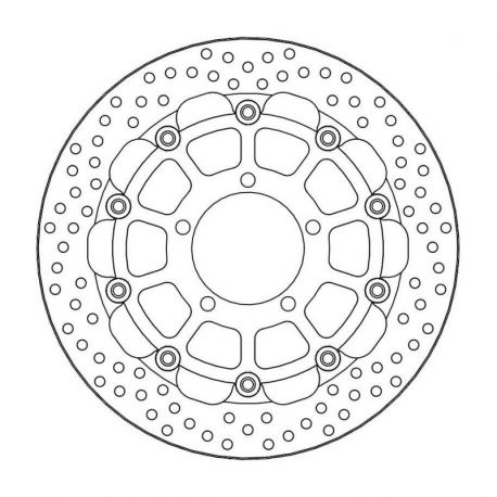 BRAKE ROTOR FLOATING HALO ROUND BLACK