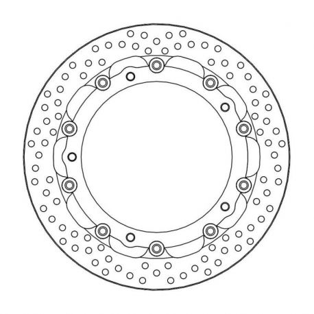 BRAKE ROTOR FLOATING HALO ROUND BLACK