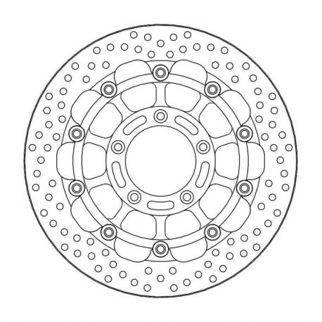 BRAKE ROTOR FLOATING HALO ROUND BLACK