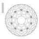 BRAKE ROTOR FLOATING HALO ROUND BLACK