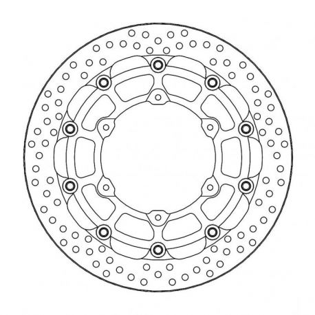 BRAKE ROTOR FLOATING HALO ROUND BLACK