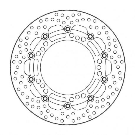 BRAKE ROTOR FLOATING HALO ROUND BLACK