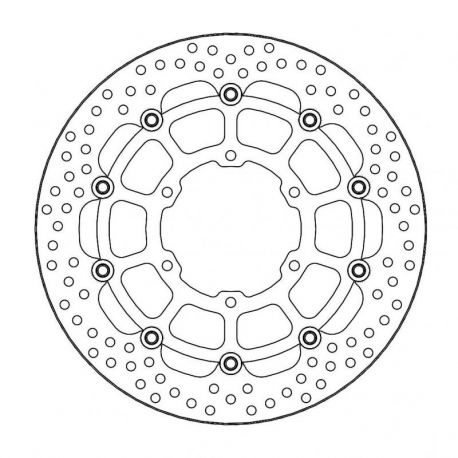 BRAKE ROTOR FLOATING HALO ROUND BLACK