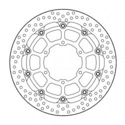 BRAKE ROTOR FLOATING HALO ROUND BLACK