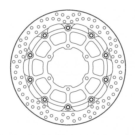 BRAKE ROTOR FLOATING HALO ROUND BLACK