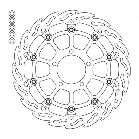 BRAKE ROTOR FLOATING FLAME BLACK