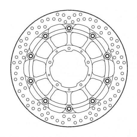 BRAKE ROTOR FLOATING HALO ROUND BLACK