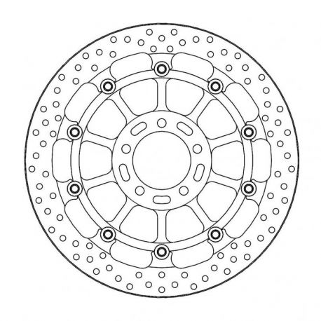 BRAKE ROTOR FLOATING HALO ROUND BLACK