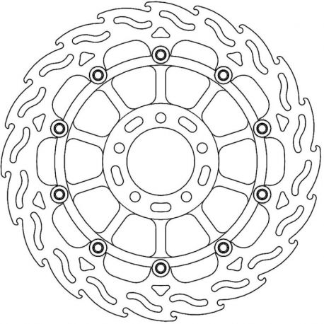 BRAKE ROTOR FLOATING FLAME RACING