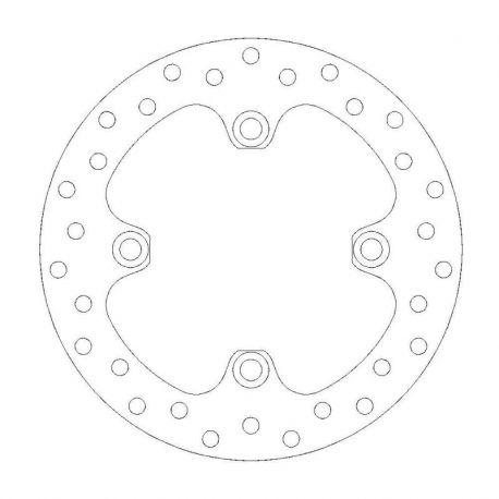 BRAKE ROTOR FIXED HALO ROUND NATURAL