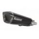 SLIP-ON LINE MUFFLER BLACK STAINLESS STEEL CARBON END CAP