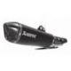 SLIP-ON LINE MUFFLER BLACK STAINLESS STEEL CARBON END CAP