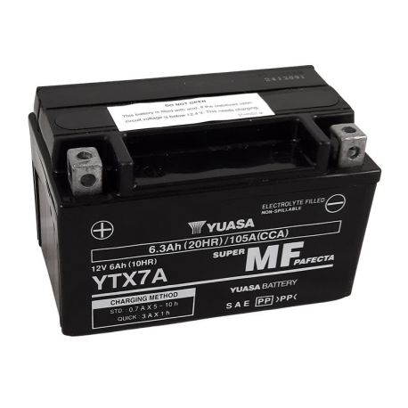 Batterie YUASA W/C sans entretien activée usine - YTX7A FA