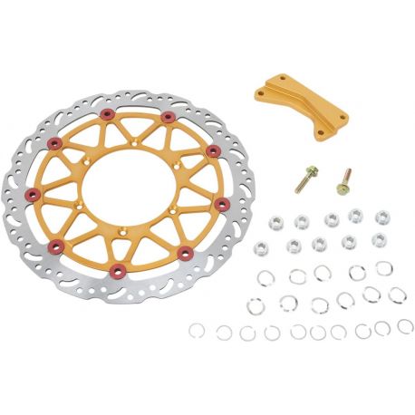 BRAKE ROTOR KIT SUPERMOTO FLOATING CONTOUR WAVE,WITH CALIPER BRACKET