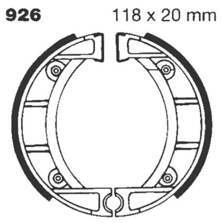 BRAKE SHOE PLAIN SERIES ORGANIC