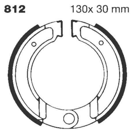 BRAKE SHOE WATER GROOVED SERIES ORGANIC