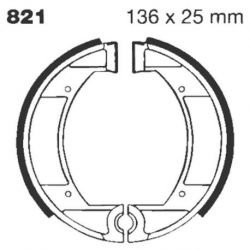 BRAKE SHOE WATER GROOVED SERIES ORGANIC