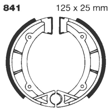 BRAKE SHOE WATER GROOVED SERIES ORGANIC