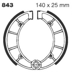 BRAKE SHOE WATER GROOVED SERIES ORGANIC