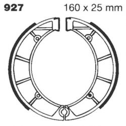 BRAKE SHOE WATER GROOVED SERIES ORGANIC