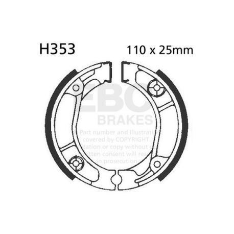 BRAKE SHOE PLAIN SERIES ORGANIC