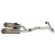 EXHAUST SYSTEM T-6 EURO DUAL STAINLESS WITH TITANIUM CANISTERS & CARBON END CAP