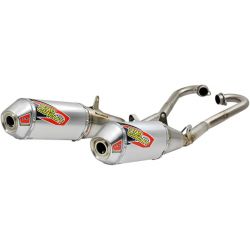 EXHAUST SYSTEM T-6 DUAL STAINLESS STEEL WITH ALUMINIUM CANISTER