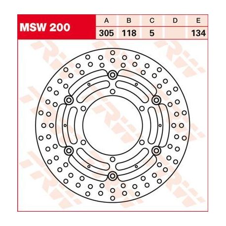 BRAKE ROTOR FLOATING 305 ROUND STANDARD-DESIGN