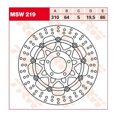 BRAKE ROTOR FLOATING 310 ROUND STANDARD-DESIGN