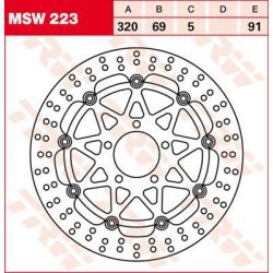 BRAKE ROTOR FLOATING 320 ROUND STANDARD-DESIGN