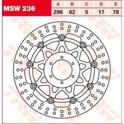 BRAKE ROTOR FLOATING 296 ROUND STANDARD-DESIGN