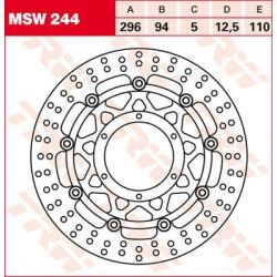 BRAKE ROTOR FLOATING 296 ROUND STANDARD-DESIGN