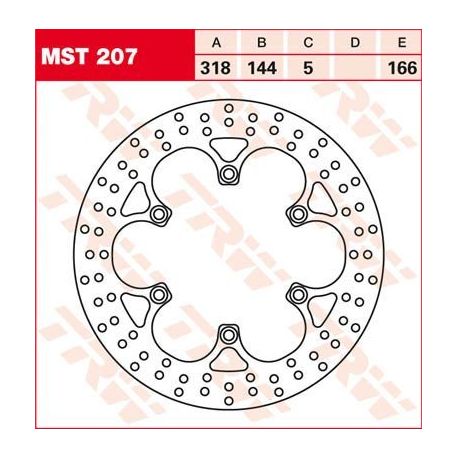 BRAKE ROTOR ROUND FIXED 318 FRONT