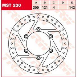 BRAKE ROTOR FIXED 300 ROUND FRONT